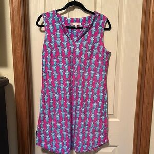 Jude Connally pink pineapple shift,Kristin style, size medium